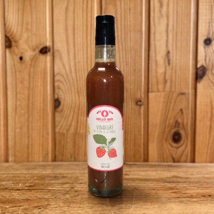 Vinaigre de cidre aromatisé à la fraise