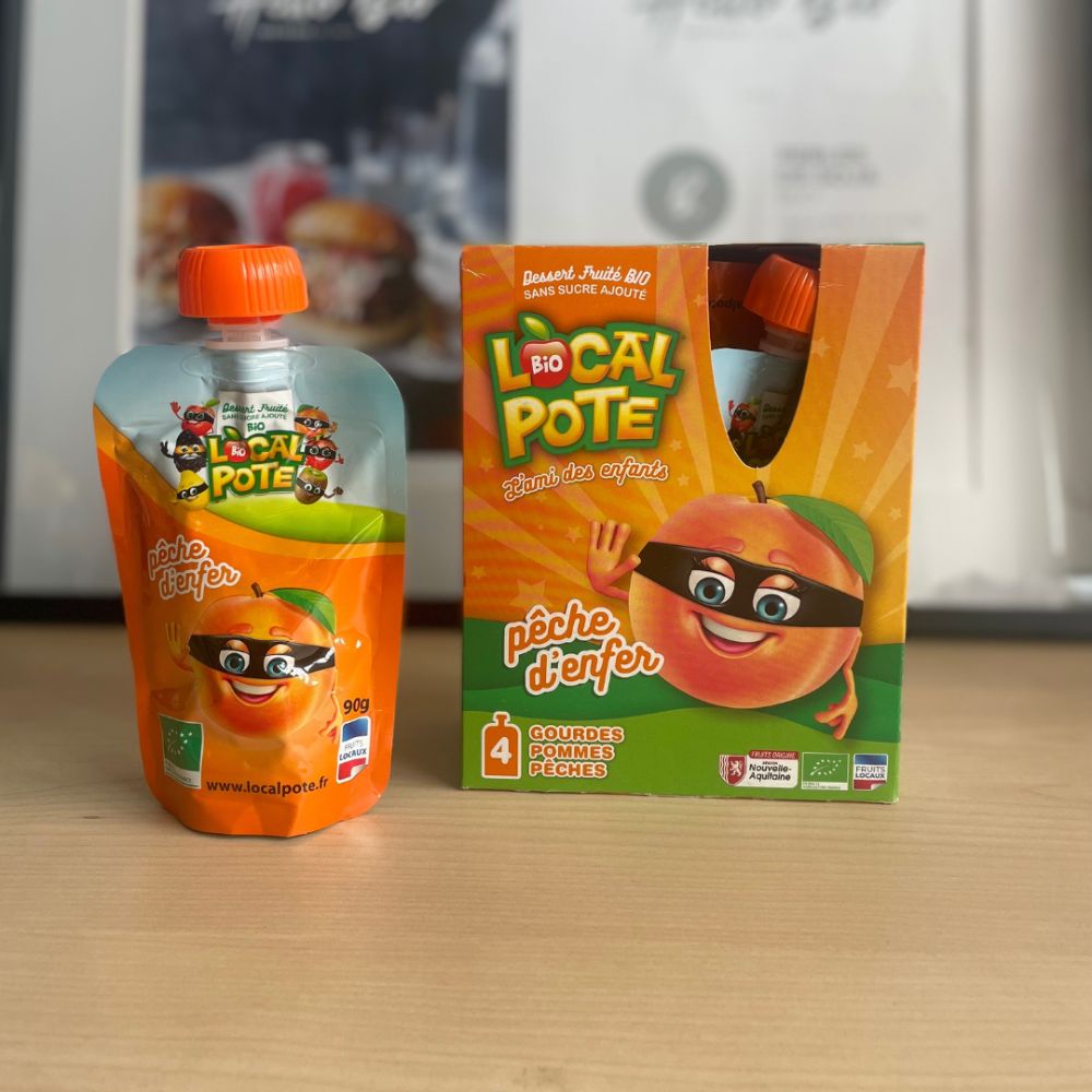 Gourde pomme pêche x4 (Local Pote)