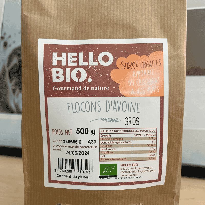 Flocons d'avoine - Petit calibre (500g)