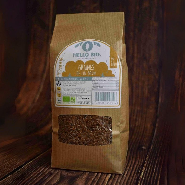 Graines de lin brun