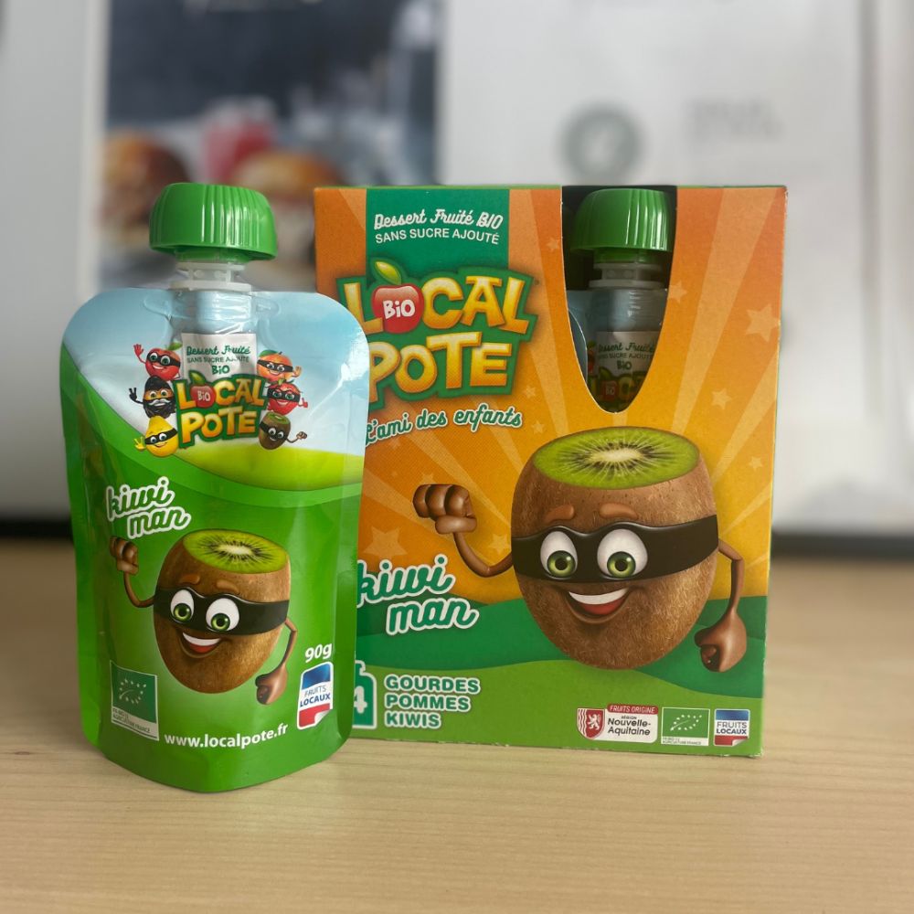 Gourde pomme kiwi x4 (Local Pote)