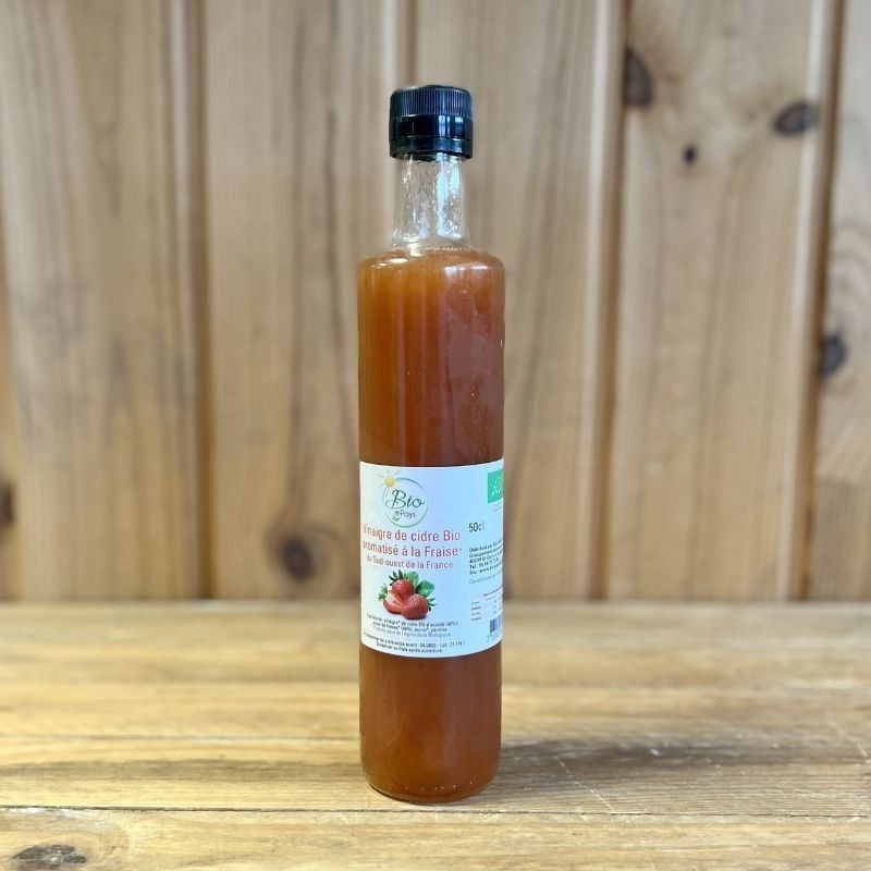 Vinaigre de cidre aromatisé à la fraise