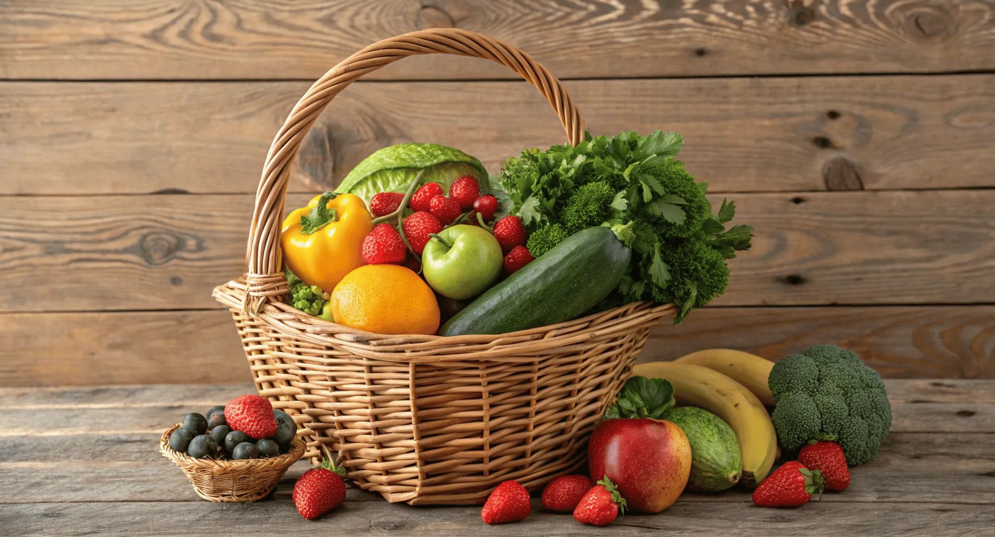 Paniers de fruits et légumes