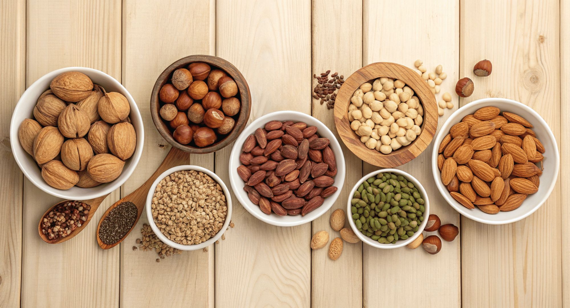 Fruits à coque en vrac